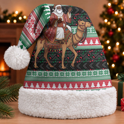 Sudan Christmas Santa Dromedary Camel Christmas Santa Hat Sudanese Tobe Inspired Textile