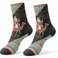 Sudan Christmas Santa Dromedary Camel Crew Socks Sudanese Tobe Inspired Textile