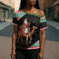 Sudan Christmas Santa Dromedary Camel Cross Shoulder Shirt Sudanese Tobe Inspired Textile