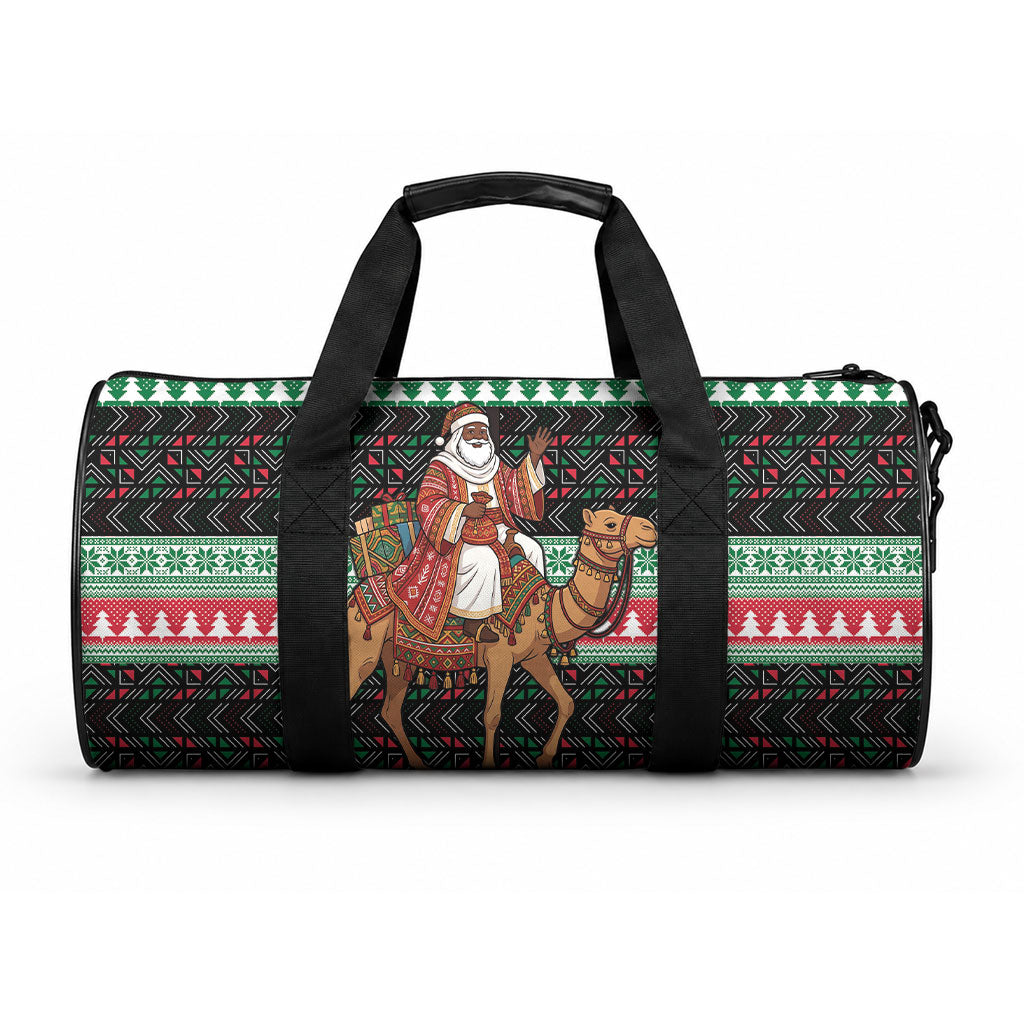 Sudan Christmas Santa Dromedary Camel Duffle Bag Sudanese Tobe Inspired Textile