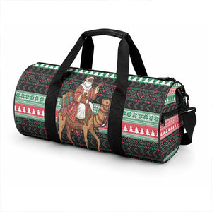 Sudan Christmas Santa Dromedary Camel Duffle Bag Sudanese Tobe Inspired Textile