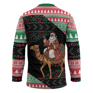 Sudan Christmas Santa Dromedary Camel Hockey Jersey Sudanese Tobe Inspired Textile