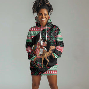 Sudan Christmas Santa Dromedary Camel Hoodie Dress Sudanese Tobe Inspired Textile