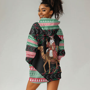 Sudan Christmas Santa Dromedary Camel Hoodie Dress Sudanese Tobe Inspired Textile