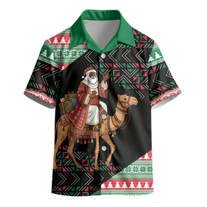 Sudan Christmas Santa Dromedary Camel Kid Hawaiian Shirt Sudanese Tobe Inspired Textile