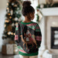 Sudan Christmas Santa Dromedary Camel Kid Ugly Christmas Sweater Sudanese Tobe Inspired Textile