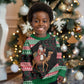Sudan Christmas Santa Dromedary Camel Kid Ugly Christmas Sweater Sudanese Tobe Inspired Textile