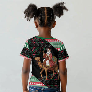 Sudan Christmas Santa Dromedary Camel Kid T shirt Sudanese Tobe Inspired Textile