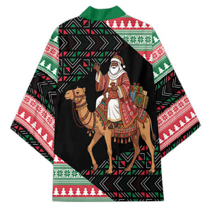 Sudan Christmas Santa Dromedary Camel Kimono Sudanese Tobe Inspired Textile
