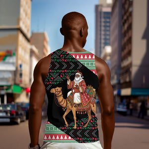 Sudan Christmas Santa Dromedary Camel Men Tank Top Sudanese Tobe Inspired Textile