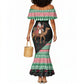 Sudan Christmas Santa Dromedary Camel Mermaid Dress Sudanese Tobe Inspired Textile