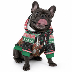Sudan Christmas Santa Dromedary Camel Pet Hoodie Sudanese Tobe Inspired Textile