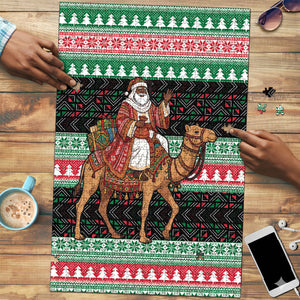 Sudan Christmas Santa Dromedary Camel Puzzle Sudanese Tobe Inspired Textile