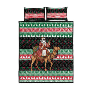 Sudan Christmas Santa Dromedary Camel Quilt Bed Set Sudanese Tobe Inspired Textile