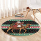Sudan Christmas Santa Dromedary Camel Round Carpet Sudanese Tobe Inspired Textile