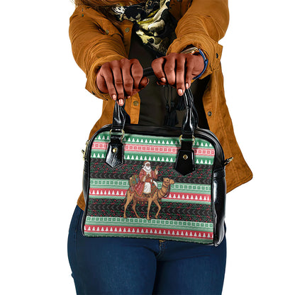 Sudan Christmas Santa Dromedary Camel Shoulder Handbag Sudanese Tobe Inspired Textile