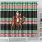Sudan Christmas Santa Dromedary Camel Shower Curtain Sudanese Tobe Inspired Textile