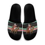 Sudan Christmas Santa Dromedary Camel Slide Sandals Sudanese Tobe Inspired Textile