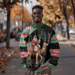 Sudan Christmas Santa Dromedary Camel Sweatshirt Sudanese Tobe Inspired Textile