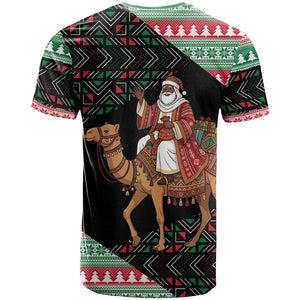 Sudan Christmas Santa Dromedary Camel T shirt Sudanese Tobe Inspired Textile