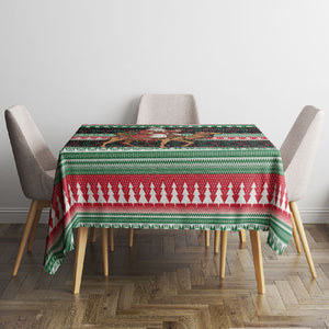 Sudan Christmas Santa Dromedary Camel Tablecloth Sudanese Tobe Inspired Textile