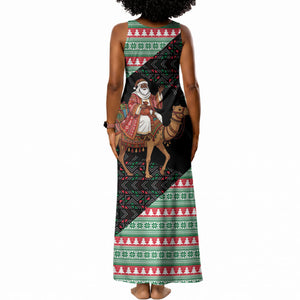 Sudan Christmas Santa Dromedary Camel Tank Maxi Dress Sudanese Tobe Inspired Textile