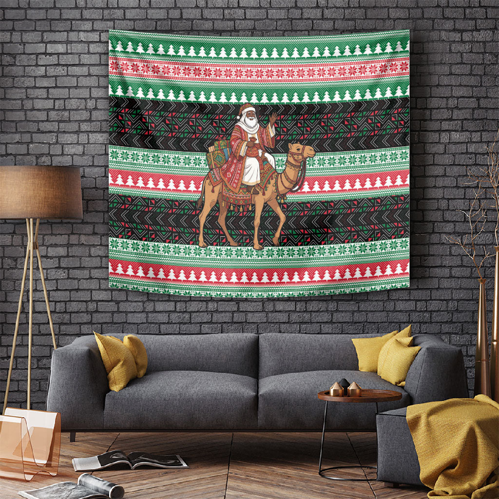 Sudan Christmas Santa Dromedary Camel Tapestry Sudanese Tobe Inspired Textile