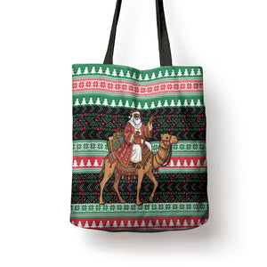 Sudan Christmas Santa Dromedary Camel Tote Bag Sudanese Tobe Inspired Textile