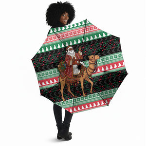 Sudan Christmas Santa Dromedary Camel Umbrella Sudanese Tobe Inspired Textile