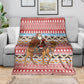 Morocco Christmas Santa Dromedary Camel Blanket Berber Amazigh Geometric Motifs