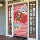 Morocco Christmas Santa Dromedary Camel Door Cover Berber Amazigh Geometric Motifs