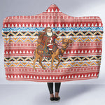 Morocco Christmas Santa Dromedary Camel Hooded Blanket Berber Amazigh Geometric Motifs