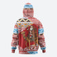 Morocco Christmas Santa Dromedary Camel Hoodie Berber Amazigh Geometric Motifs
