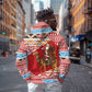 Morocco Christmas Santa Dromedary Camel Hoodie Berber Amazigh Geometric Motifs