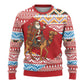 Morocco Christmas Santa Dromedary Camel Ugly Christmas Sweater Berber Amazigh Geometric Motifs
