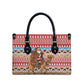 Morocco Christmas Santa Dromedary Camel Leather Bag Berber Amazigh Geometric Motifs