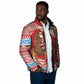 Morocco Christmas Santa Dromedary Camel Padded Jacket Berber Amazigh Geometric Motifs