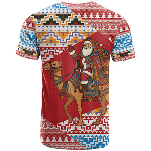 Morocco Christmas Santa Dromedary Camel T shirt Berber Amazigh Geometric Motifs