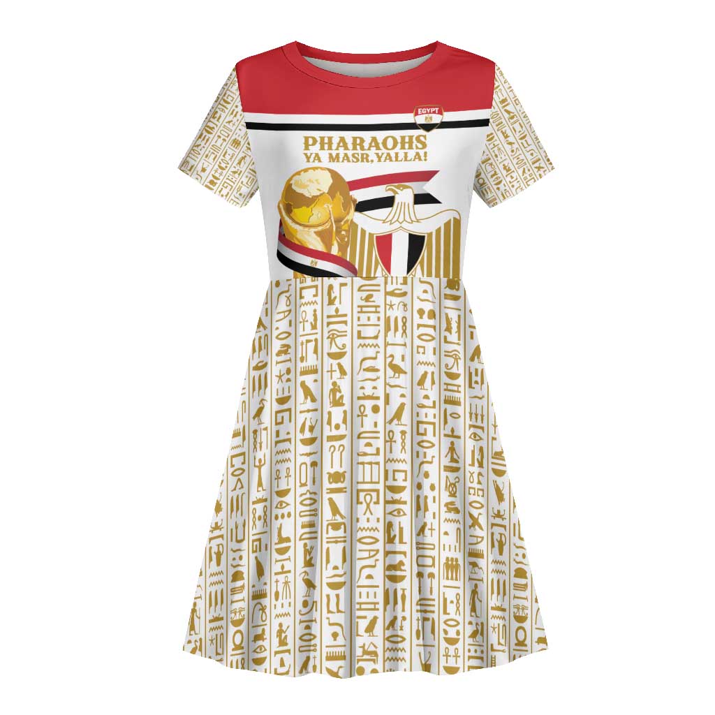 Personalized Egypt WC26 Future Champions Kid Short Sleeve Dress Ya Masr Yalla