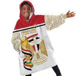 Personalized Egypt WC26 Future Champions Kid Wearable Blanket Hoodie Ya Masr Yalla