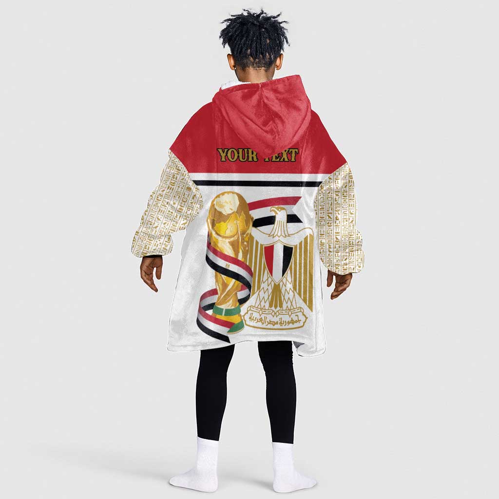 Personalized Egypt WC26 Future Champions Kid Wearable Blanket Hoodie Ya Masr Yalla