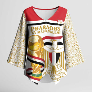Personalized Egypt WC26 Future Champions Kimono Sleeve Blouse Ya Masr Yalla