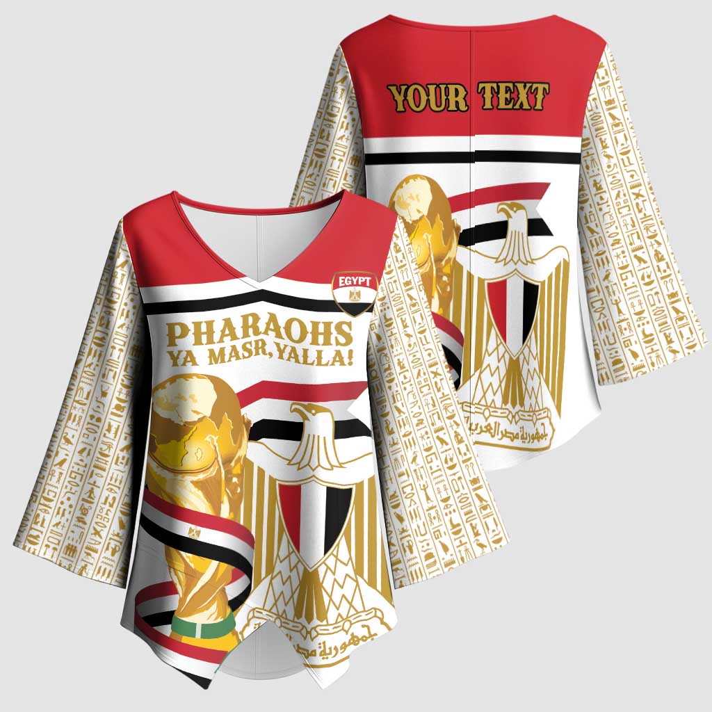 Personalized Egypt WC26 Future Champions Kimono Sleeve Blouse Ya Masr Yalla