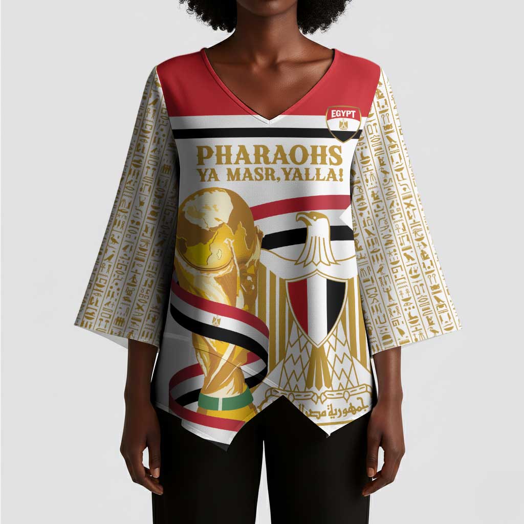 Personalized Egypt WC26 Future Champions Kimono Sleeve Blouse Ya Masr Yalla