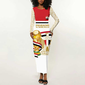 Personalized Egypt WC26 Future Champions Long Sleeve Bodycon Dress Ya Masr Yalla