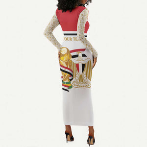 Personalized Egypt WC26 Future Champions Long Sleeve Bodycon Dress Ya Masr Yalla