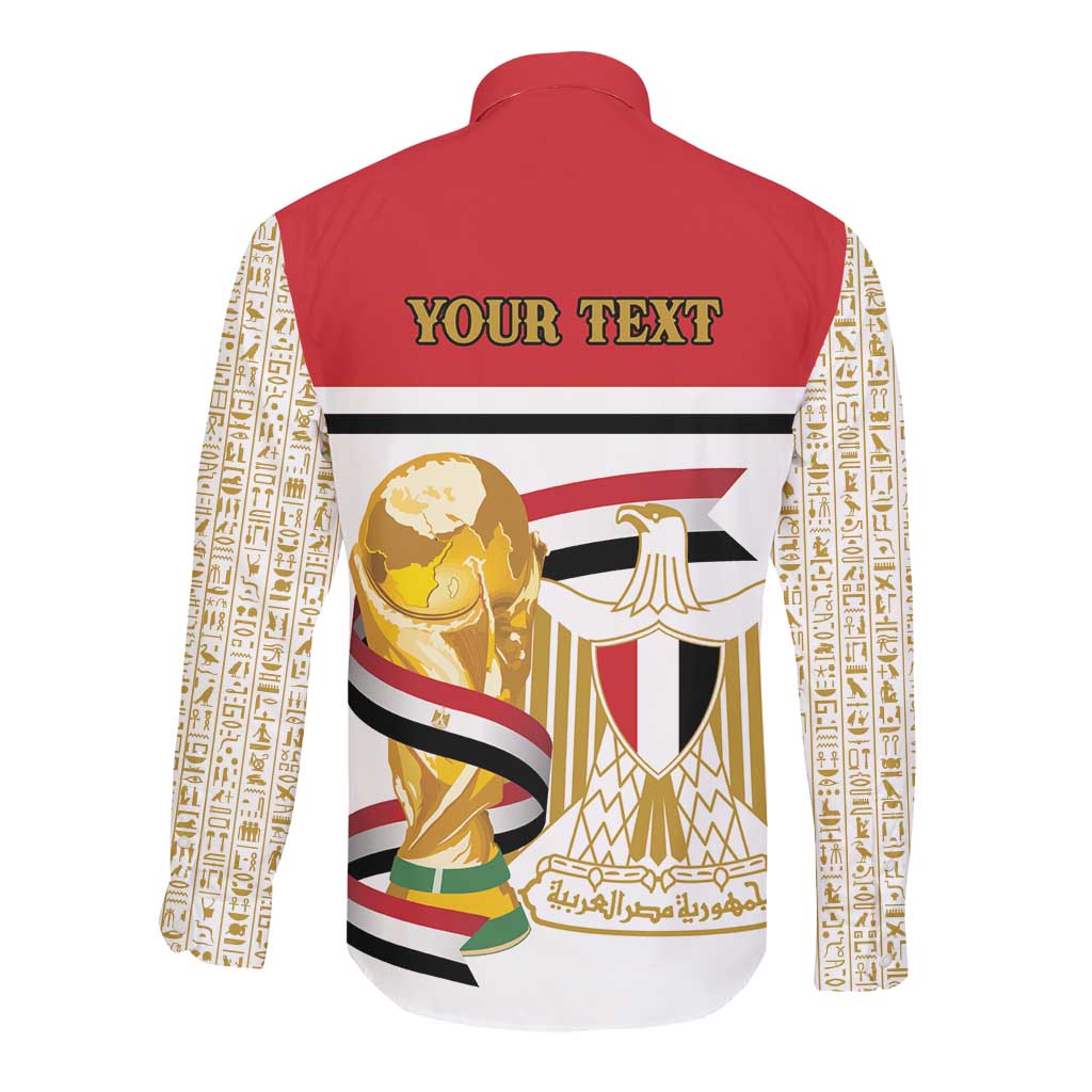 Personalized Egypt WC26 Future Champions Long Sleeve Button Shirt Ya Masr Yalla
