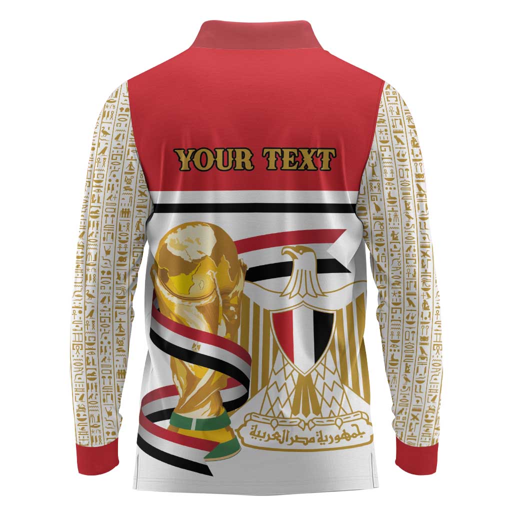 Personalized Egypt WC26 Future Champions Long Sleeve Polo Shirt Ya Masr Yalla