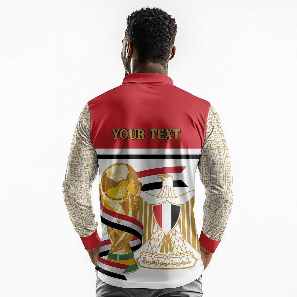 Personalized Egypt WC26 Future Champions Long Sleeve Polo Shirt Ya Masr Yalla