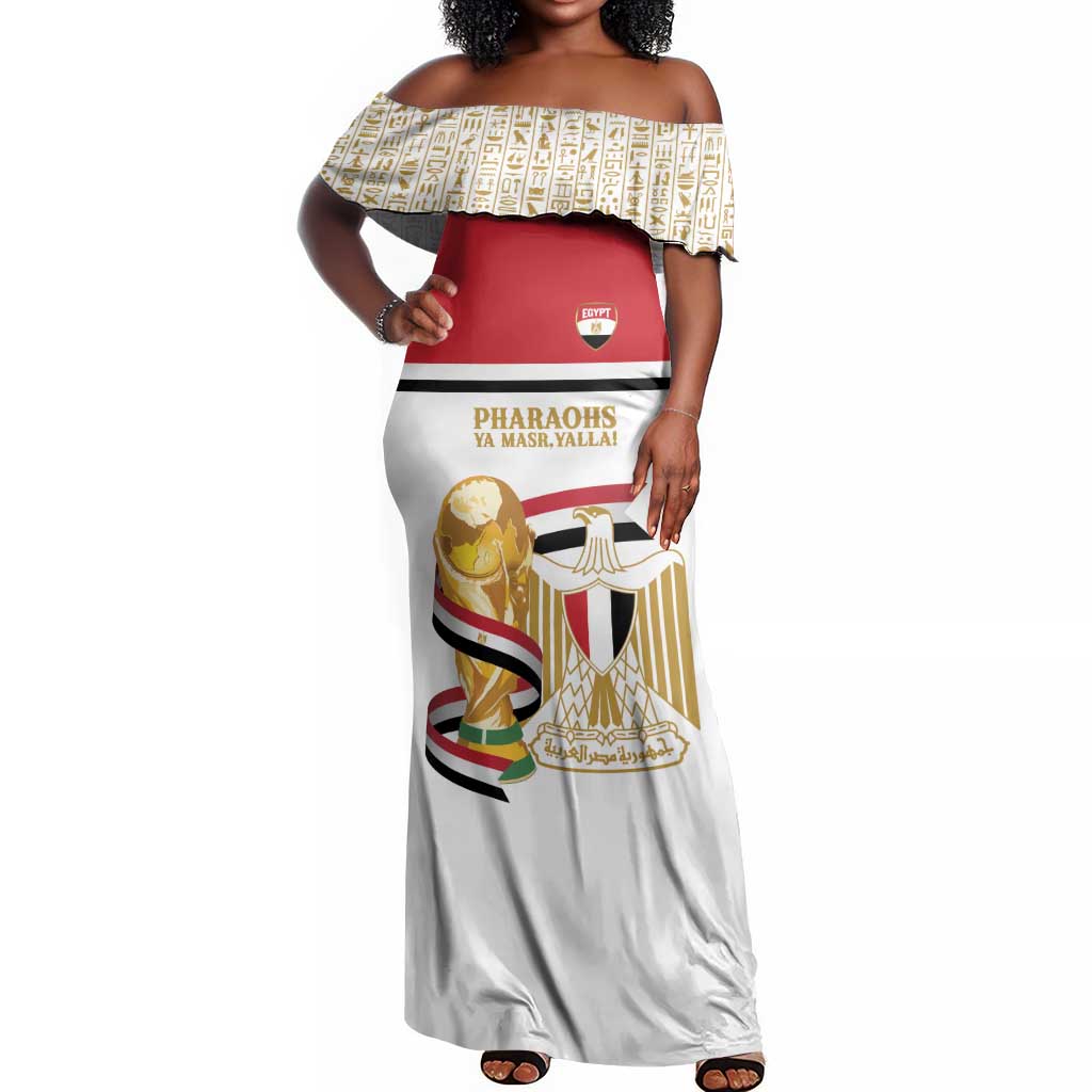 Personalized Egypt WC26 Future Champions Off Shoulder Maxi Dress Ya Masr Yalla